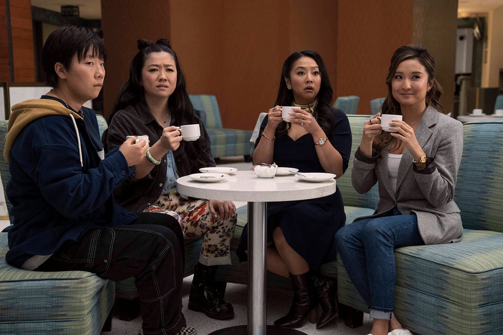 Sabrina Wu, Sherry Cola, Stephanie Hsu, and Ashley Park in Joy Ride | © Lionsgate