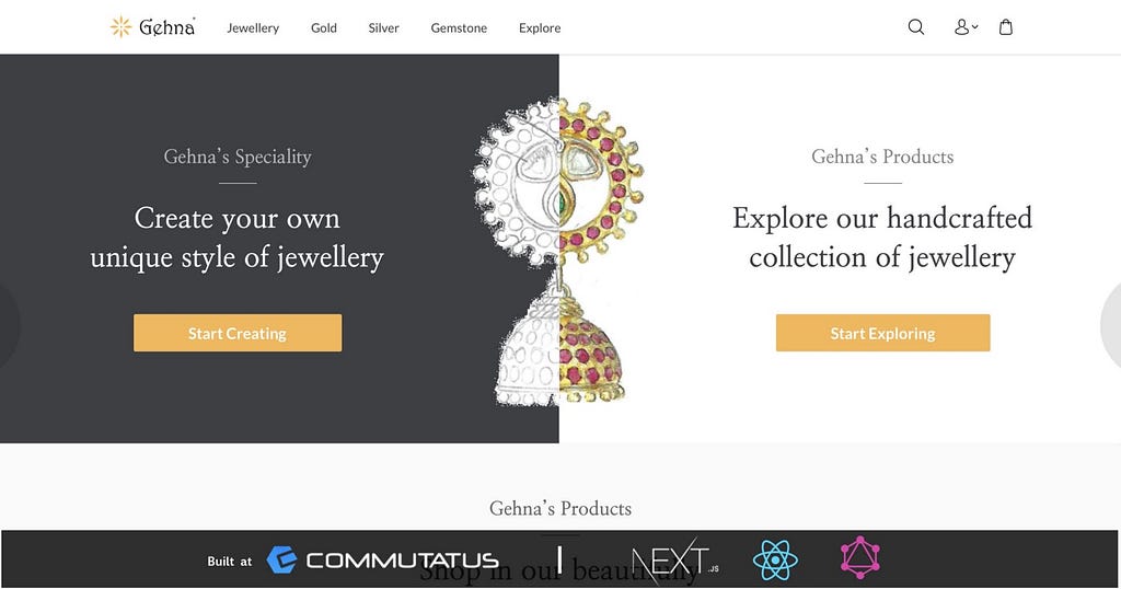 Gehna website built at commutatus