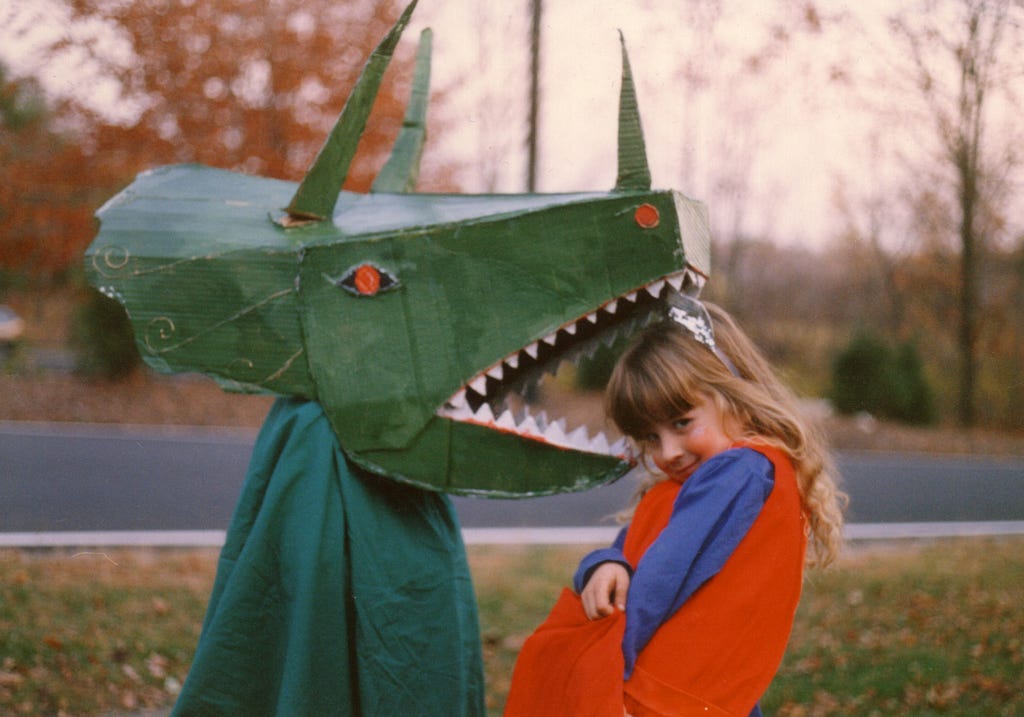 Triceratops costume — who wouldn’t want to be a dinosaur…?