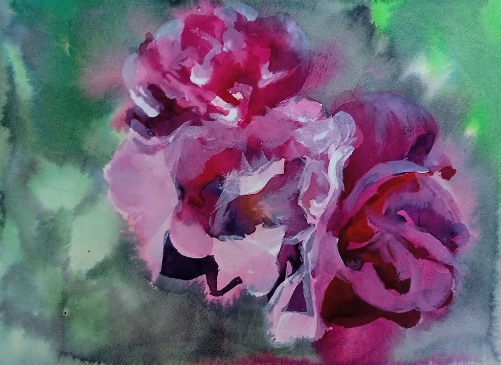 Title: “Velvet Bordo Rose”    Artist: Galina Vindalovskaia    Medium: Watercolor on Cotton Paper (Winsor & Newton)    Style: Realistic Size: 7.8"x10.6" Date 0f creation: 2022 The artist’s attention to detail and skilled brushwork infuse the rose with a sense of velvety texture and depth. The rich bordo color of the rose stands out vibrantly against the fresh green leaves, creating a captivating contrast. Each petal is delicately rendered, capturing the flower’s natural curves and intricate detai