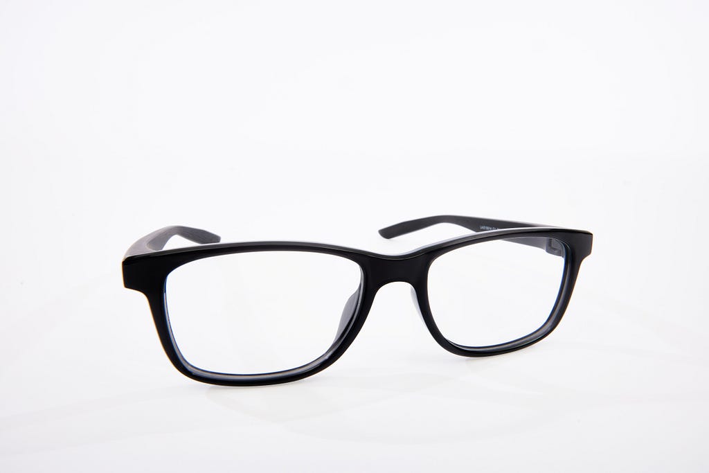 Grey Black Full Rim Rectangle Eyeglasses