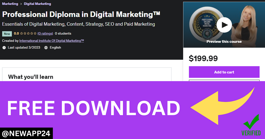 Professional Diploma in Digital Marketing™ | FREE DOWNLOAD