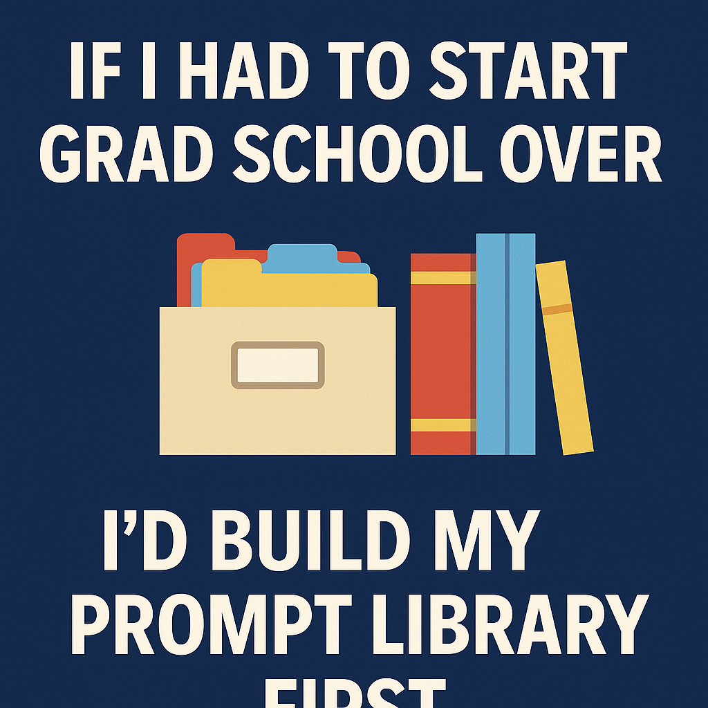 If I Had to Start Grad School Over, I’d Build My Prompt Library First
