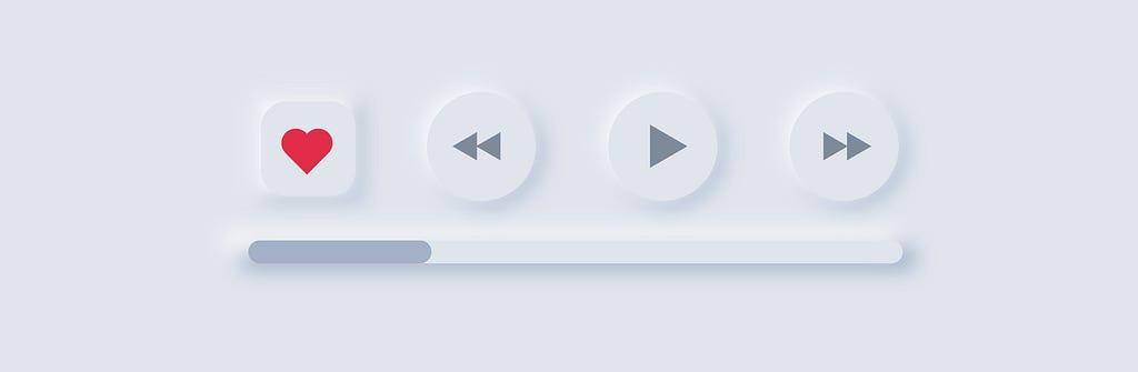 Neumorphism Soft ui Player