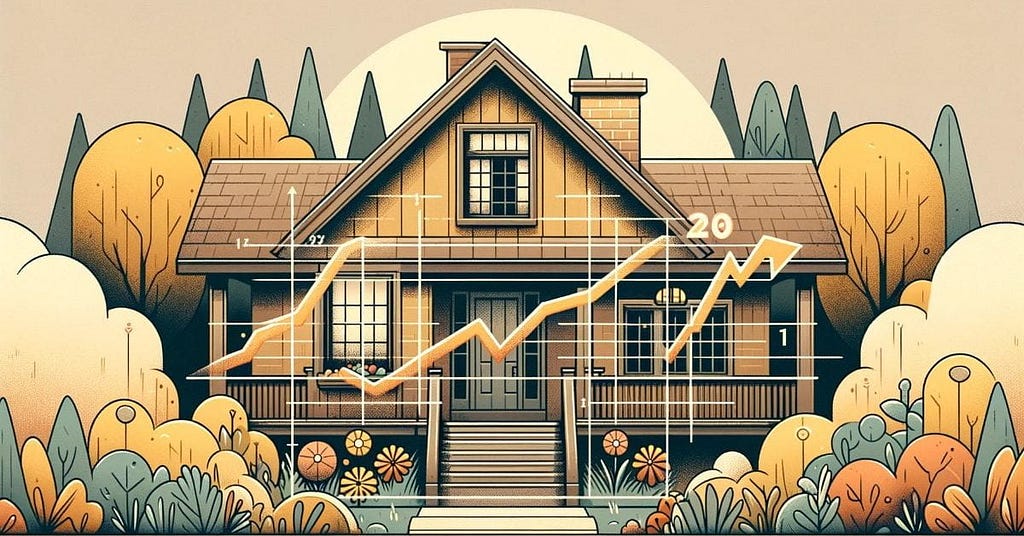 Mark Roemer Oakland image of a house with an overlay of mortgage price increase.