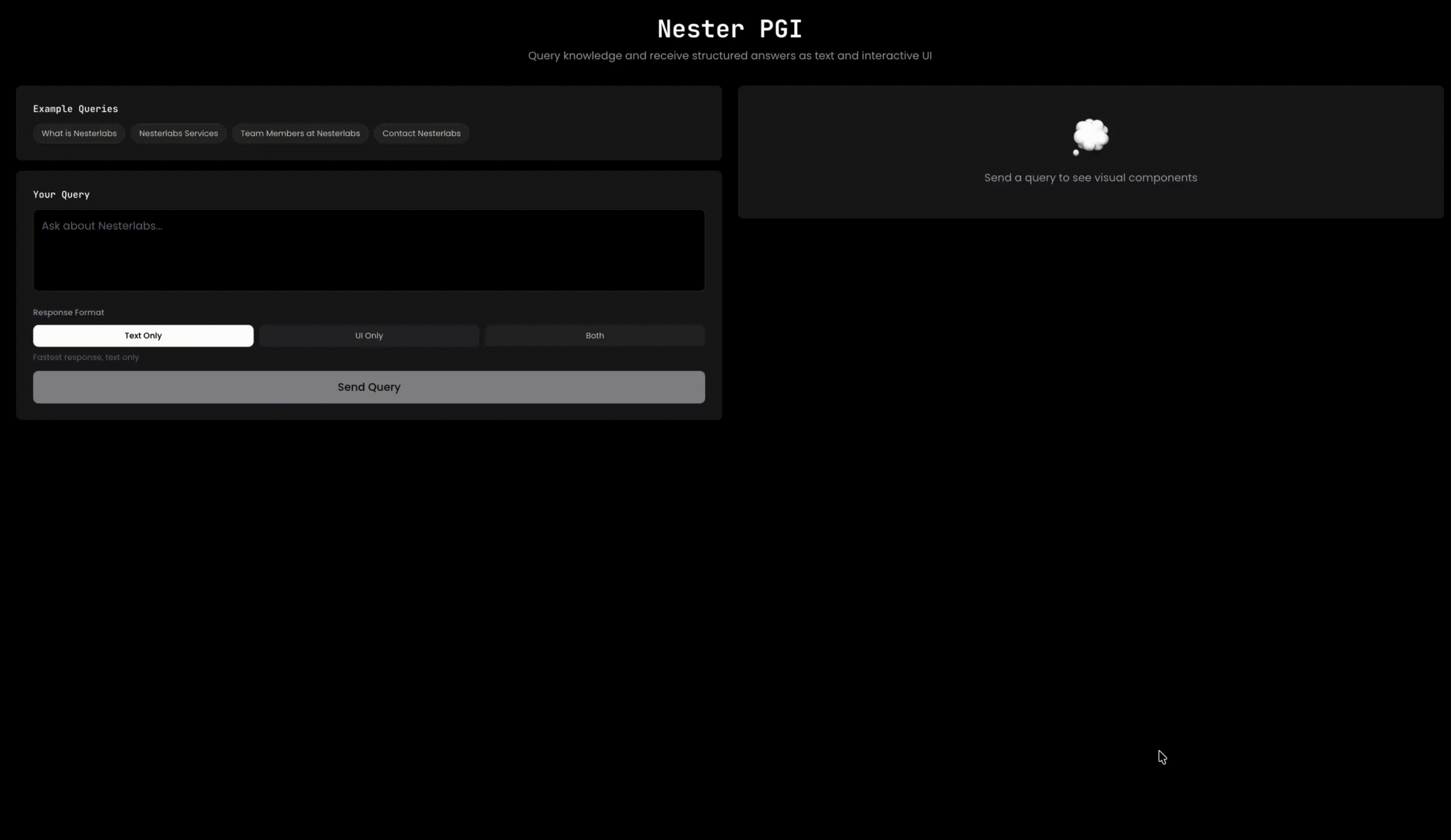 Nester UI Chatbot Demo
