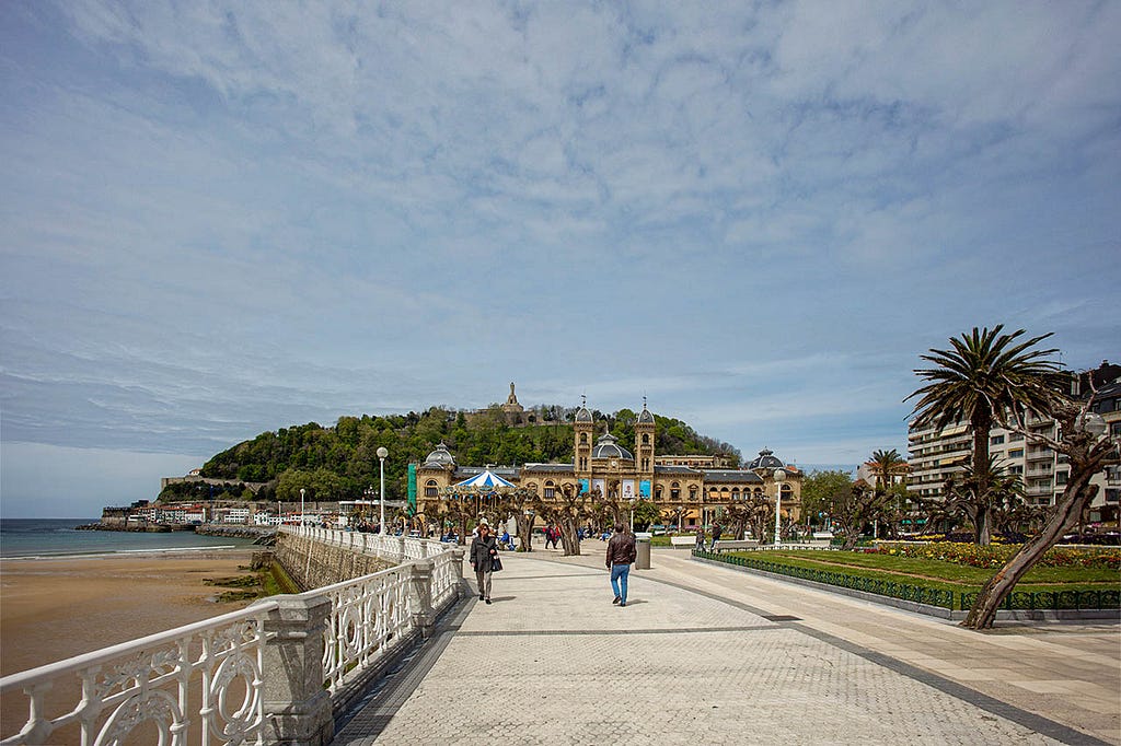 a quiet seaside boardwalk