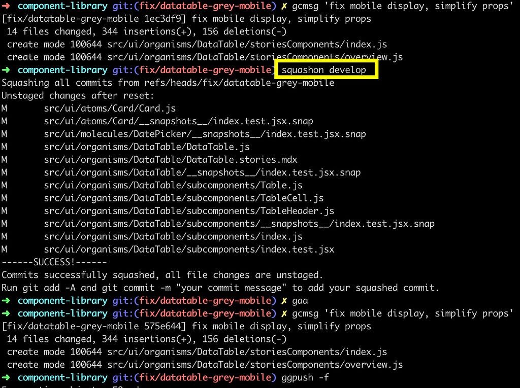 command line script to squash all commits on a branch