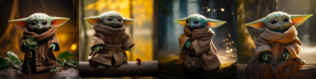 Baby Yoda shot with a Hasselblad (Color Accuracy), Canon EOS-1D X Mark II (Wildlife and Press Shots), Sony A1 (Portraits)