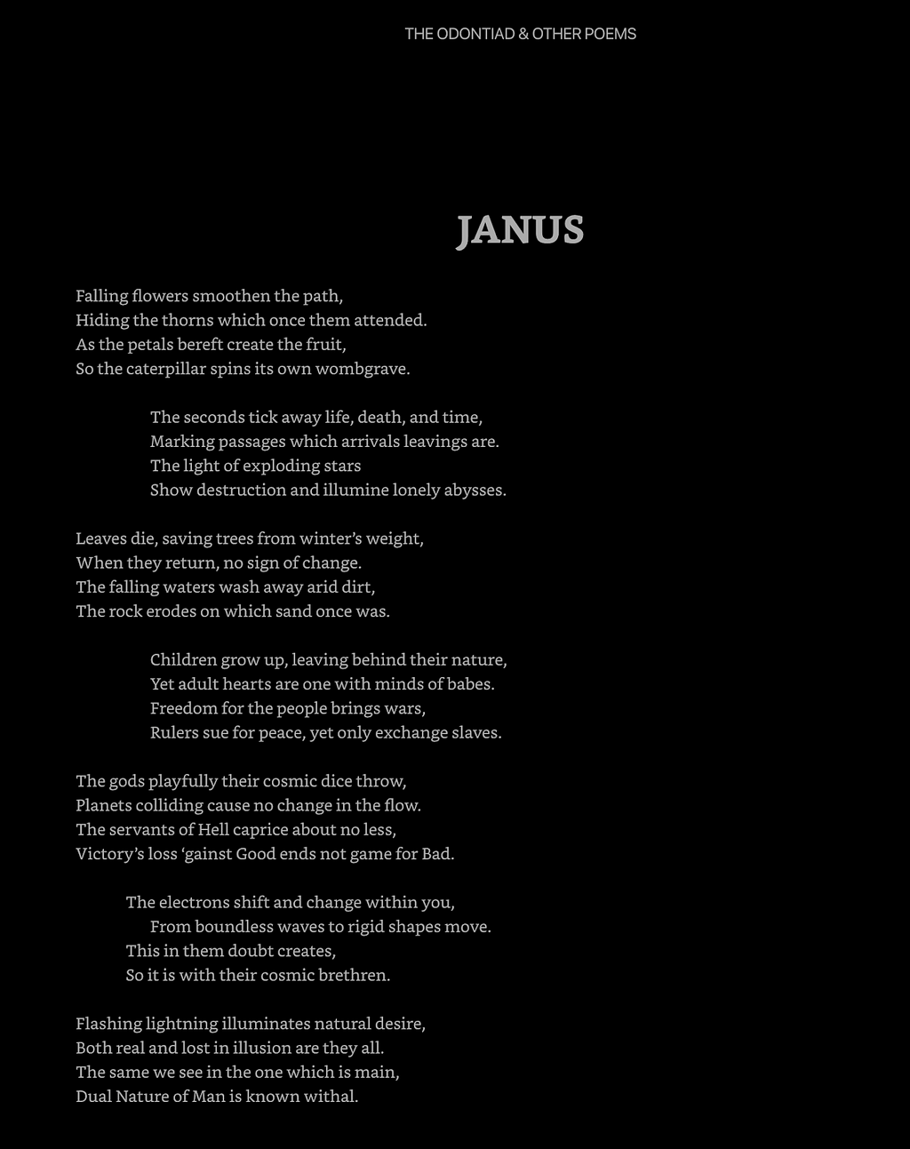 The text of Janus, @AamanLamba