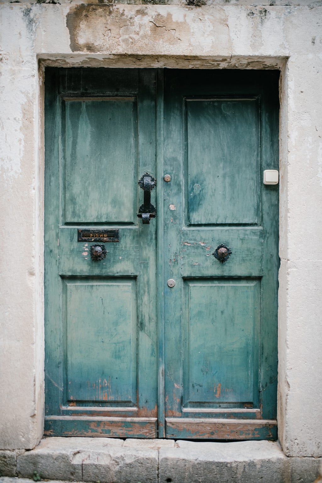 A door with poor care.