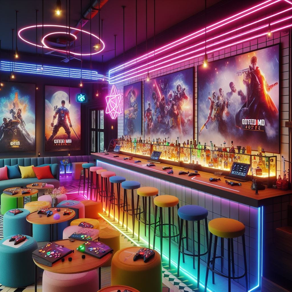 Video Game Cafe Artwork