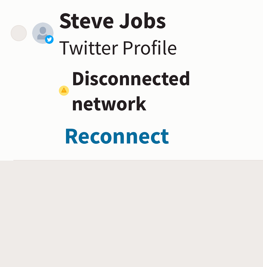 Screenshot of the Hootsuite iOS app showing the Social Network Connection screen at enlarged zoom. Compared to default zoom, some of the text overflows onto the next line on the screen.