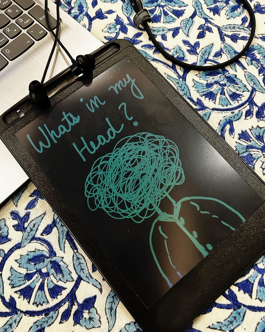 The image captures the complexity and confusion of messy thoughts in one’s head.