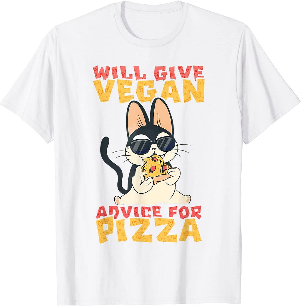 Cat eating pizza https://www.amazon.com/dp/B0B2M3RHJ5