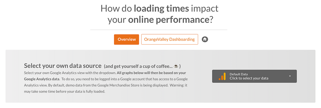 The OrangeValley Loading Time Impact Calculator