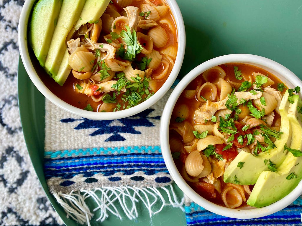 Photo of sopa de fideo by author.