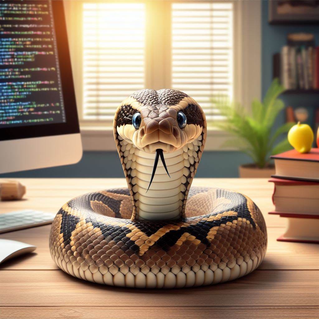 I is a copilot generated image, from prompt: “Python facing a Type Error issue”