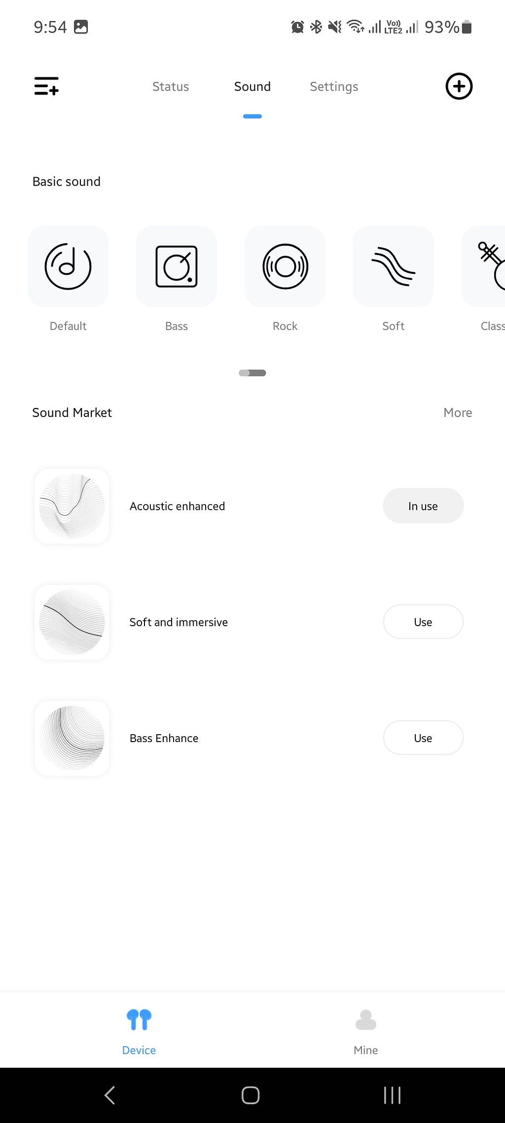 Haylou Sound — Sound Settings