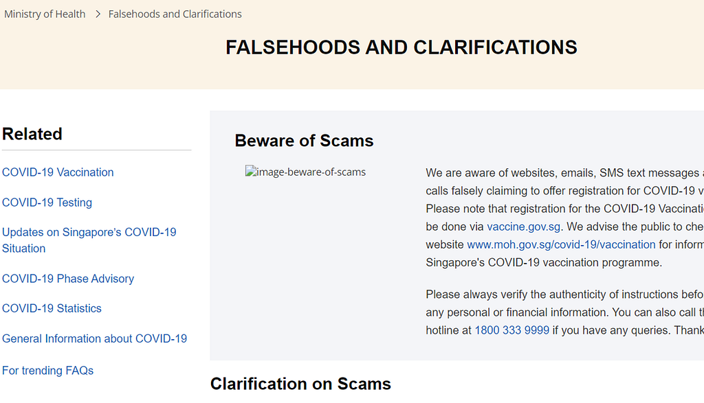 falsehood and clarifications page