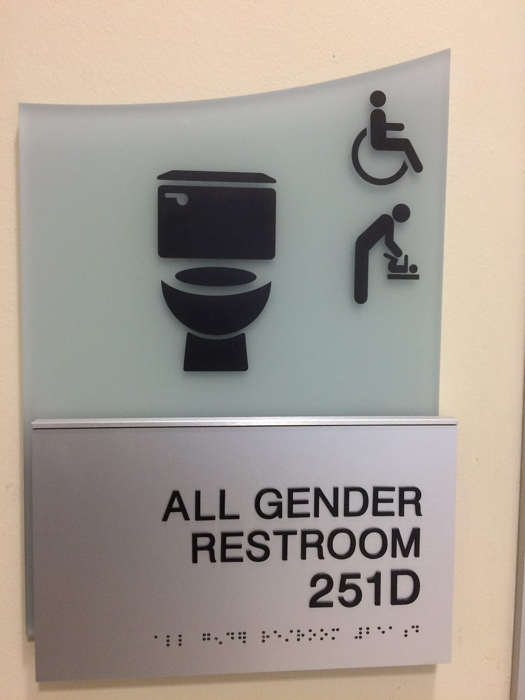 a sign for an all gender restroom