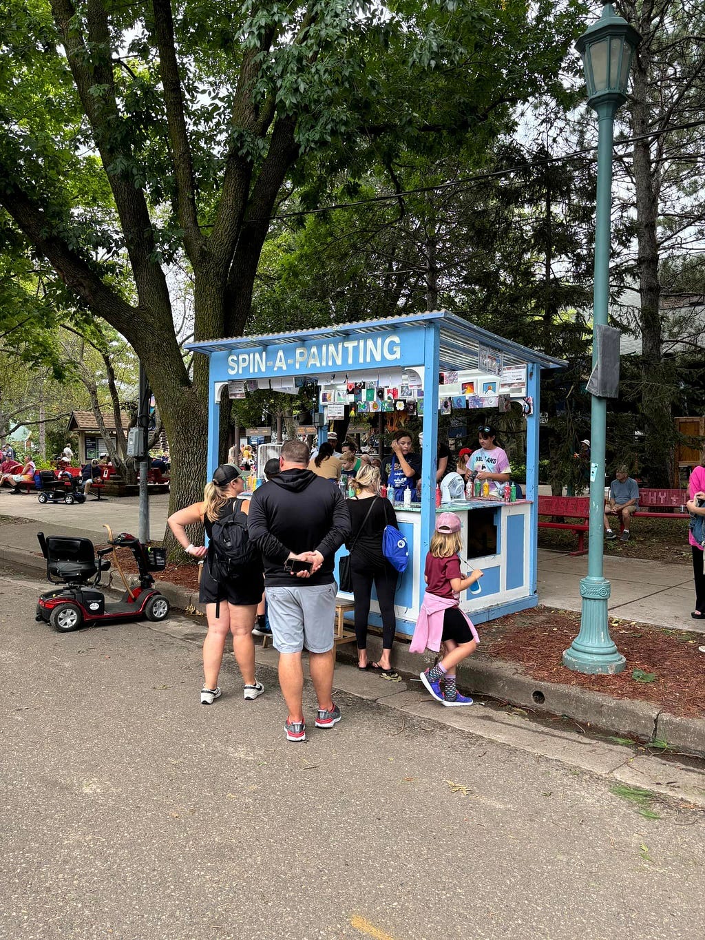 Spin-art booth at the Minnesota State Fair.