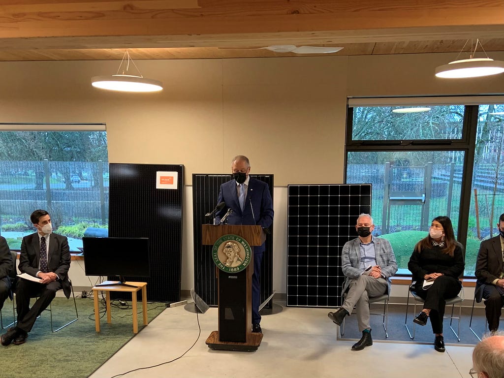 Gov. Jay Inslee announces his 2022 climate proposals, Dec. 13, 2021 (Office of the Governor).