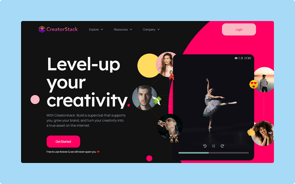CreatorStack Homepage