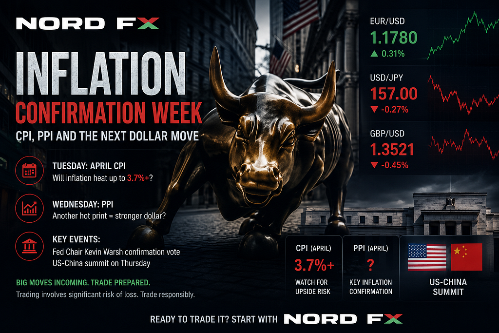  NordFX Weekly Forex Forecast — Inflation Confirmation Week: CPI, PPI and the Next Dollar Move