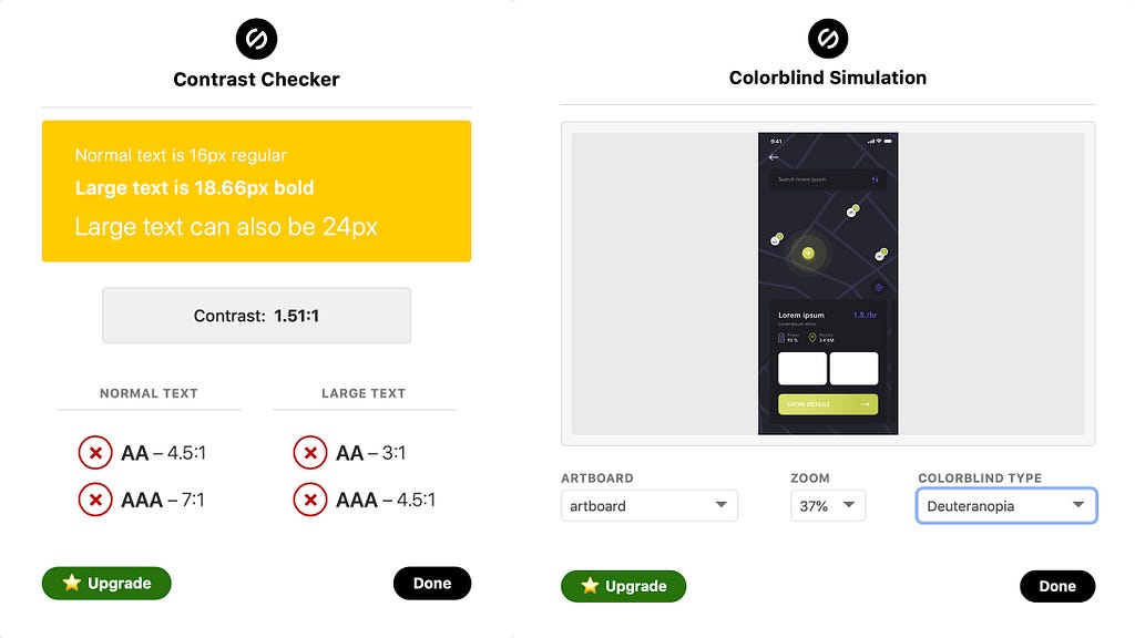 Color contrast checker