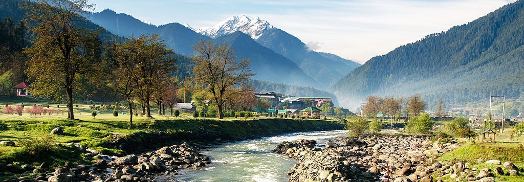Beautiful Pahalgam, one of the popular destinations in the Kashmir Valley.