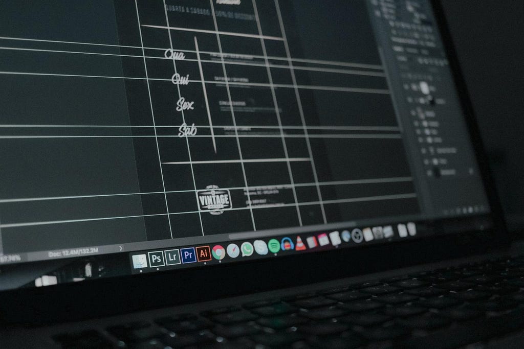 Adobe illustrator workspace on a Mac