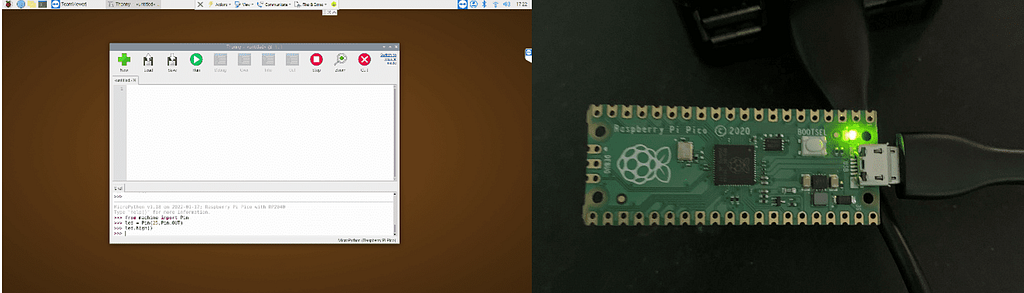 Turn on the LED on the Raspberry Pi Pico board using Python