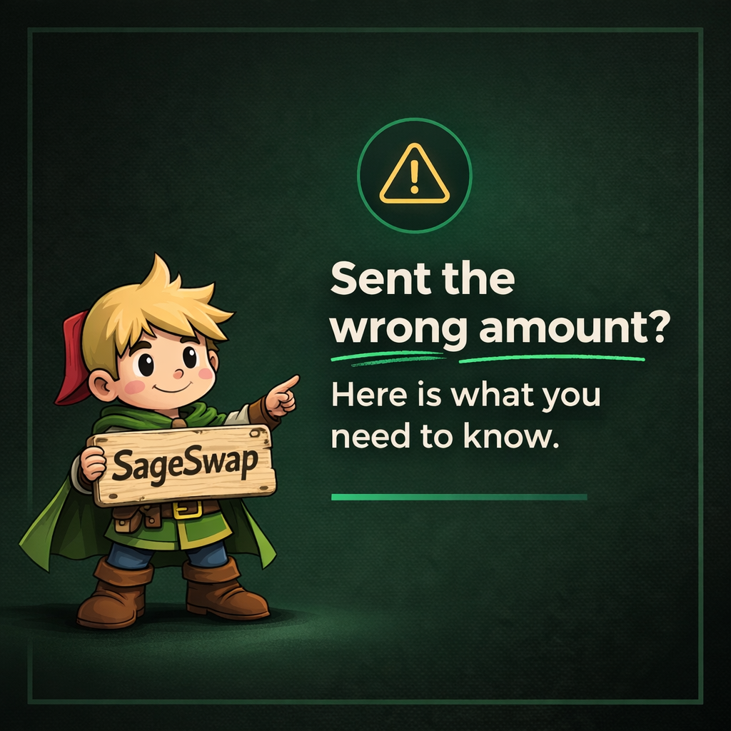 Crypto Swap Mistakes Explained: How Sending the Wrong Amount Can Cost You