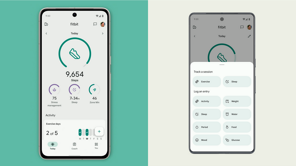 Fitbit and fitness apps in general require habit-building, and due to its tracking nature and non-desk activities, mobile design is essential.