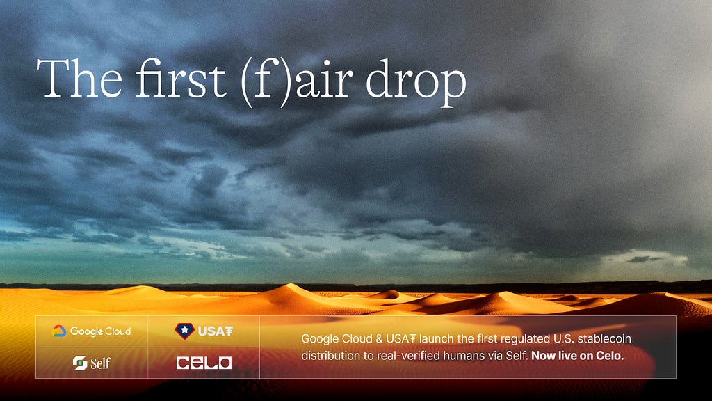 The First (F)air Drop is Here: Introducing Self and Google Cloud’s USA₮ Mainnet Faucet