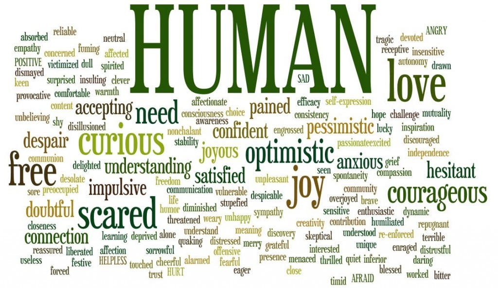 Any of those emotions you should not possess or express for the duration of your contract (usually 6 months).