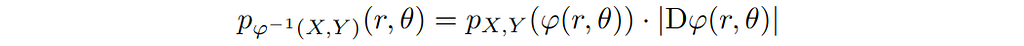 Formula for the transformation of joint probability densities