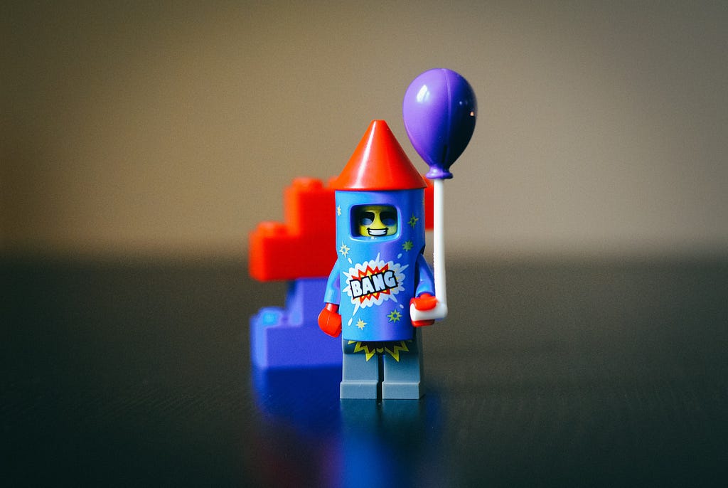 A lego rocket-man