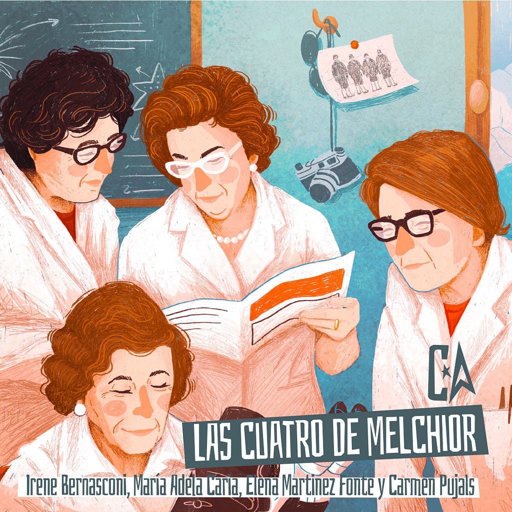 Irene Bernasconi, María Adela Caria, Elena Martinez Fonte y Carmen Pujals