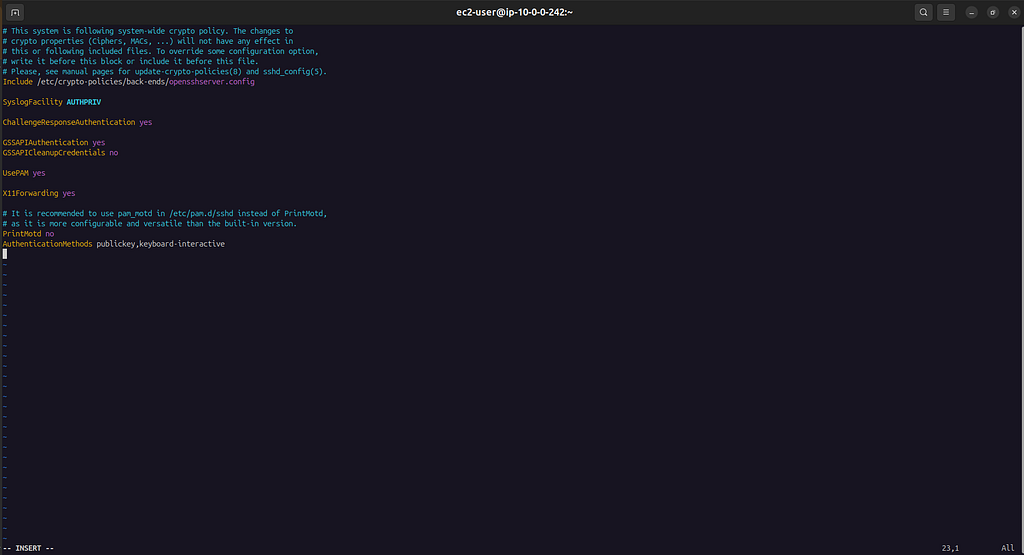 SSHD configurado