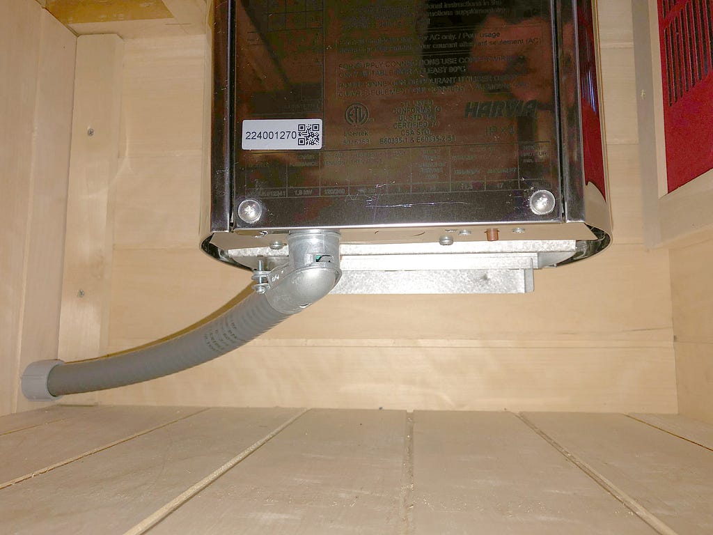 Harvia Vega sauna flex conduit