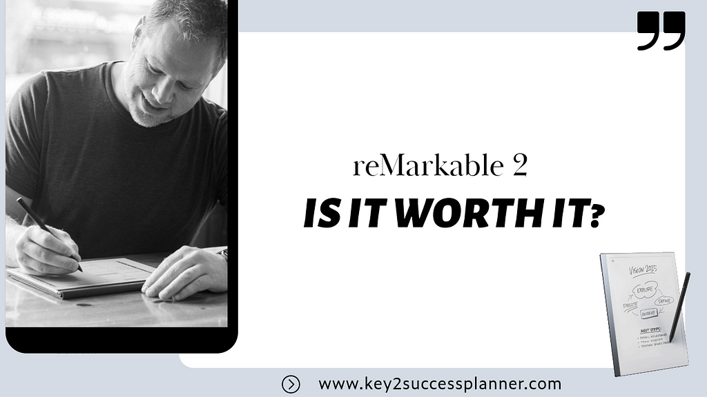 is remarkable 2 worth it header image with remarkable eink device and Branden using it at a table