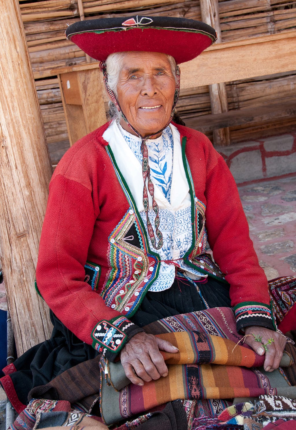 Nilda Callañaupa’s mother, Guadalupe Alvarez, taught Nilda how to spin and weave in Chinchero, Peru, and is one of the revered elders who holds the traditional knowledge of weaving. (© April Orcutt. All Rights Reserved)