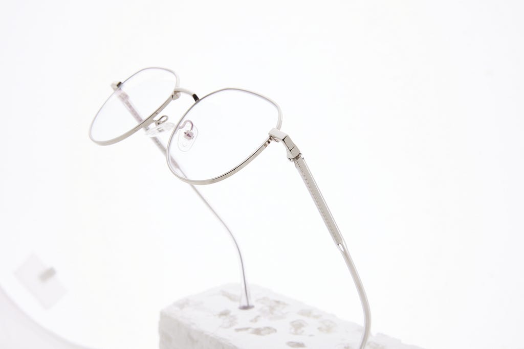 Silver Full Rim Round Eyeglasses