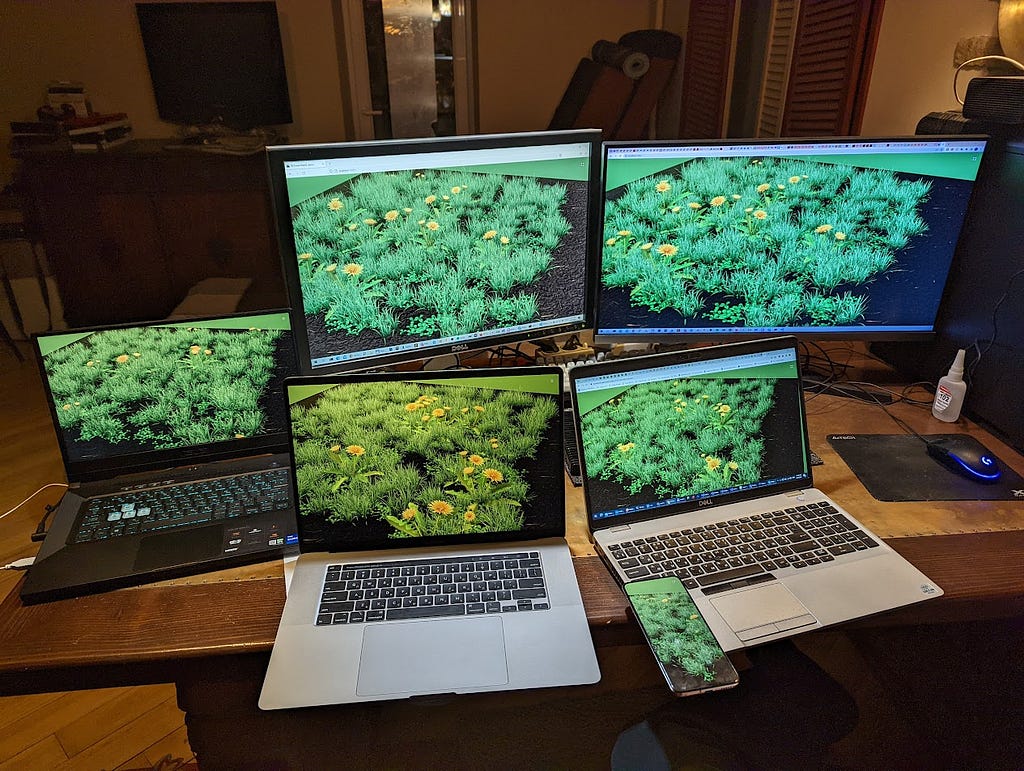 Testing on different devices