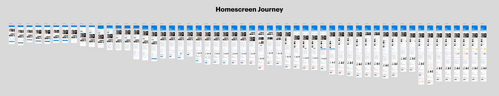 Homescreen journey