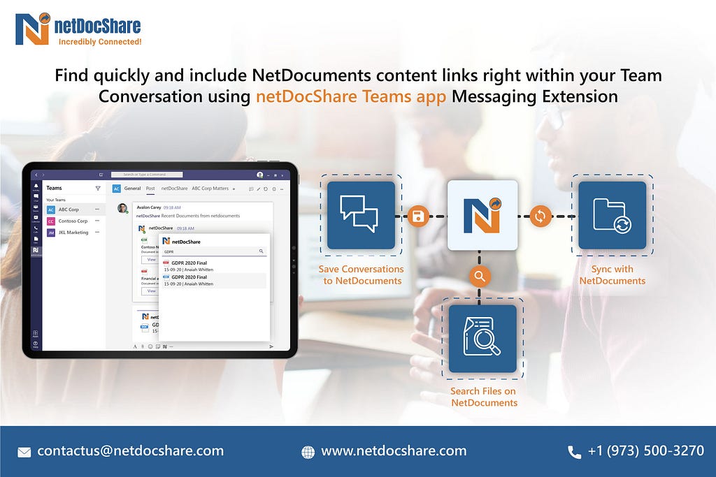 netDocShare Teams app to view NetDocuments within Teams