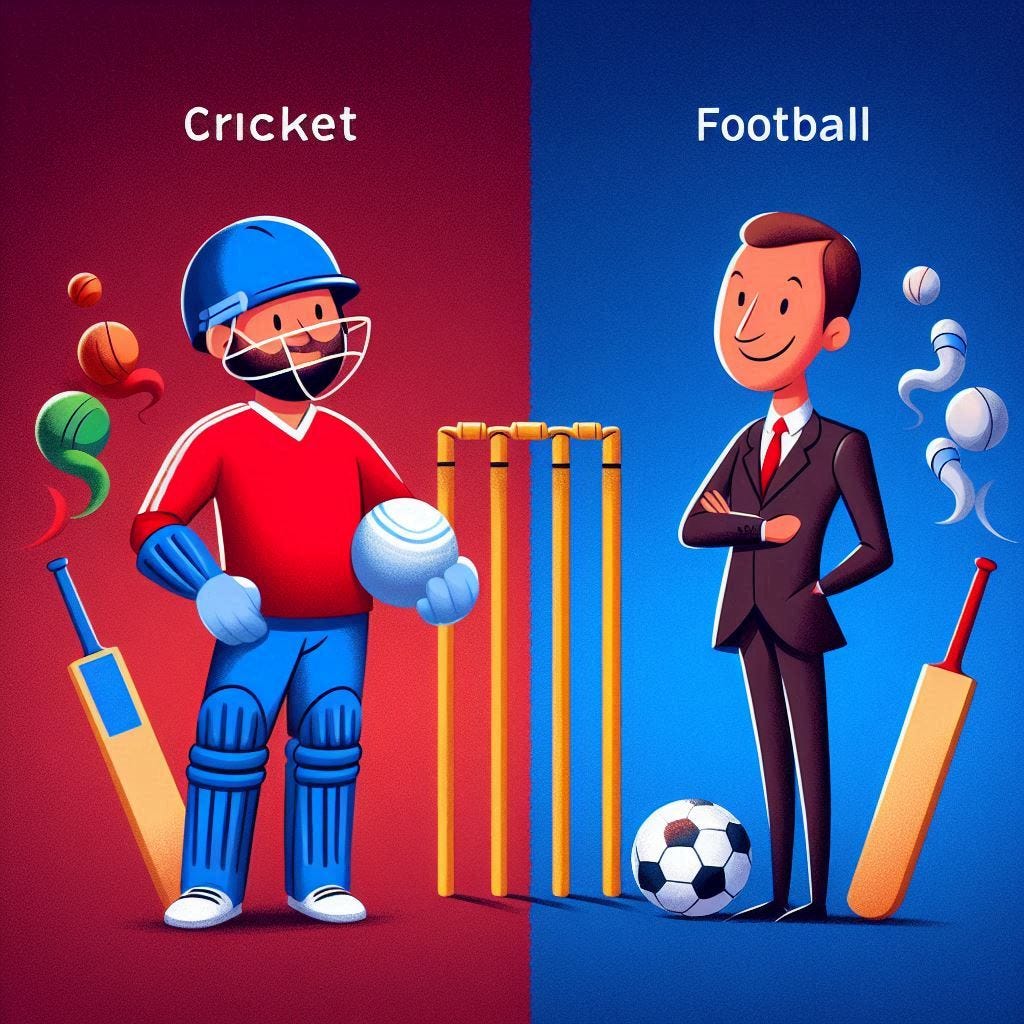The cultural impact of both sports is significant, with legendary players like Sachin Tendulkar and Lionel Messi becoming icons in their respective countries.