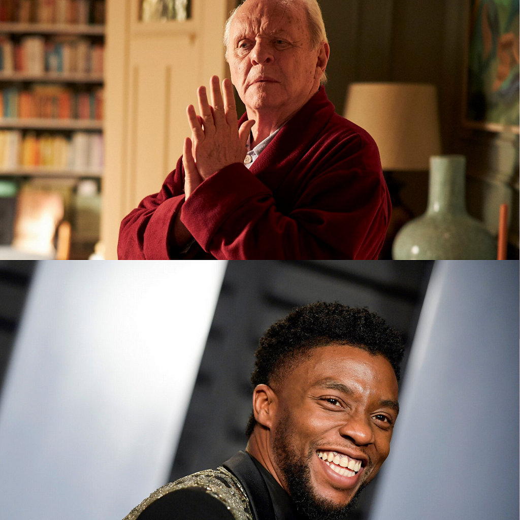 Chadwick Boseman and Anthony Hopkins